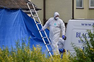 A knife thought to be the murder weapon was found in the front garden