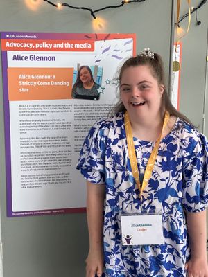 Alice Glennon, 19, has been named as a winner in the 'Advocacy, Policy and Media' category of the Learning Disability and Autism Leaders' Awards 2025.