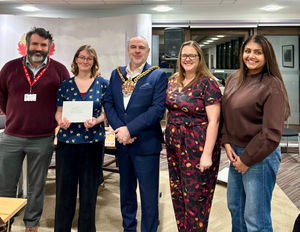 The winning team from the quiz and chips evening 