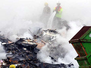 Supporting image for story: Crews tackle blaze at haulage firm