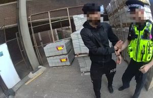 Two men were detained and a knife recovered after a police chase in Birmingham