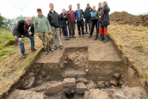 The discovery of the foundations of a medieval castle at Soulton Hall