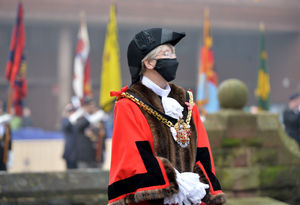 Wolverhampton mayor Councillor Claire Darke attends the service in the city centre.