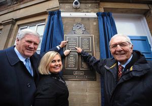 Wolverhampton Sons and Daughters roll of honour, at Wulfruna Street. Sir Geoff Hampton, Lisa Webb GM, and Hugh Porter MBE