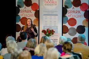 The talk was hosted by Booka, an independent book shop in Oswestry