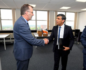 Prime Minister Rishi Sunak with Editor Mark Drew