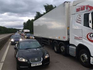 Supporting image for story: Long M54 delays as two injured in crash near Cosford