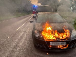 Supporting image for story: Crews tackle car fire in north Shropshire