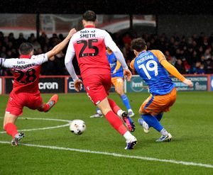 Iwan Morgan scores an early goal. Picture: Tim Thursfield 