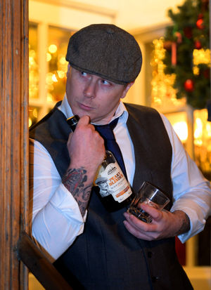 Assistant manager Nick Lavender who was taking part in the Peaky Blinders event at The White Lion Inn, Bridgnorth