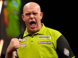 Supporting image for story: Michael van Gerwen wins gripping Budapest final against countryman Gian van Veen
