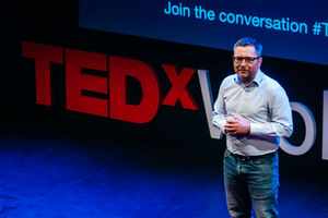 Dave Rogers sharing his talk "The Art of Asking" at TEDx Wolverhampton
