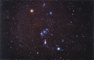 A Nasa picture of the Orion constellation. 