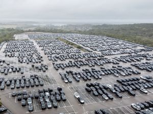 Supporting image for story: Drone shows 'digital siege' at Jaguar Land Rover centre in the West Midlands as hackers cause mass lay-offs