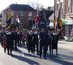 The Remembrance Sunday parade in Newport. Photo: Dave Gittus.