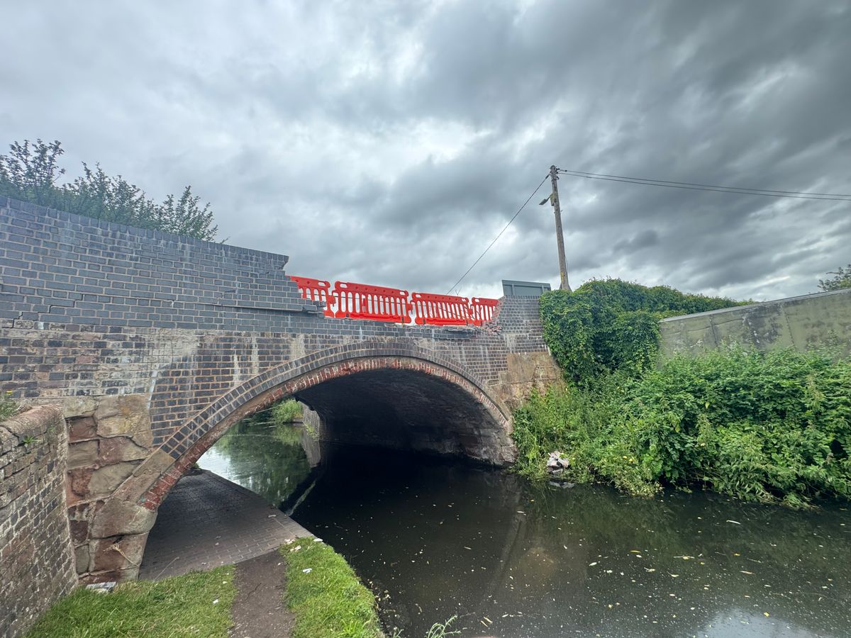 Drivers urged to take care as collision damages historic Dimmingsdale canal bridge