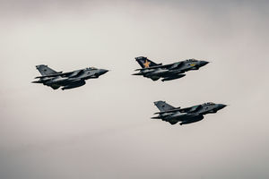 RAF Tornados fly over RAF Cosford