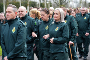 Colleagues from West Midlands Ambulance Service united to pay tribute at Mr Johnson’s funeral