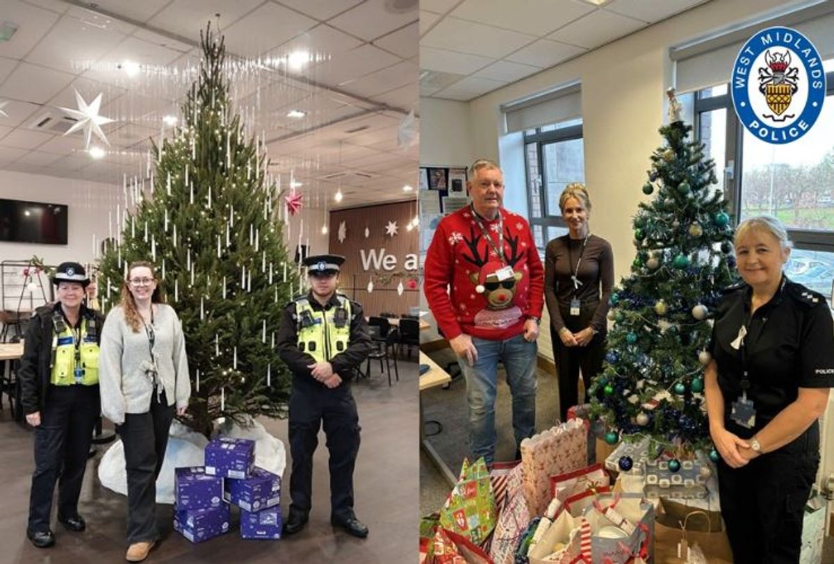 Kind-hearted police officers spread Christmas cheer across the West Midlands with donations of food, gifts and essentials to the needy