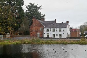 The pub sits in a pretty setting in the village