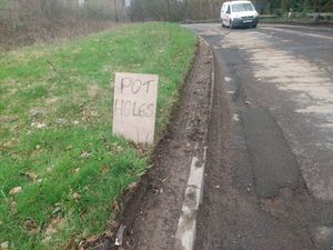 Motorists were warned about potholes at the junction of the A495/A528. Picture: Rob McBride