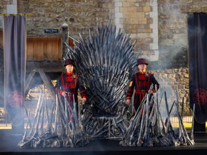 Supporting image for story: Iron Throne erected outside Tower of London to mark House Of The Dragon launch