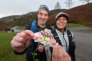 Jason Hewitt and Kieran Sangha from Bilston and Tettenhall at 'The Icing on the Cake' trail running event