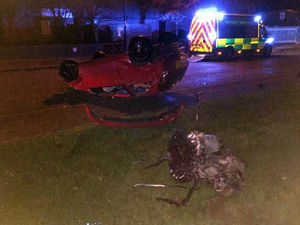 Supporting image for story: Engine ripped out of car in spate of Midlands crashes