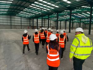 A group of Wolgarston students venturing out to visit and experience the construction industry at INCO Contracts' premises.