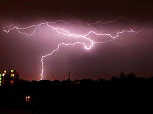 Supporting image for story: UK hit by 30,000 lightning strikes as storms cause flooding and disruption