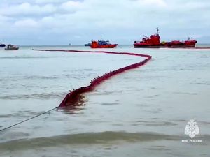 Supporting image for story: Russia forms emergency task force as Kerch Strait oil spill continues to spread
