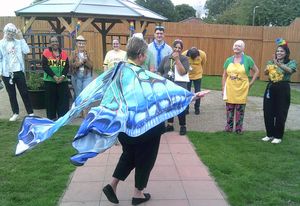Everyone donned their best outfits ahead of a costume competition, with the Cygnet Health Care service users making their own t-shirts to wear.