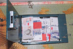 Some of the £107,900 in cash uncovered by officers at a Tipton business address belonging to one of Anslow's associates.