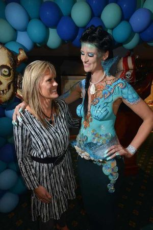 Claire Hindle chats to organiser Rosemary Watson from Muxton, Telford