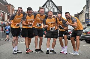 Running the Bridgnorth 10k for Compton Care were Rich Davies, Andy Brown, Pete Daffern, Dan Judson, Oliver Pugh, and Clark Cooper.