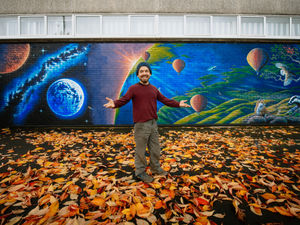 Supporting image for story: South Shropshire mural brightens up school
