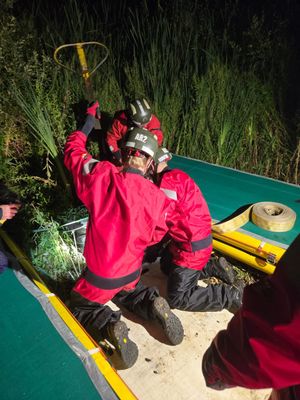 The scene on Friday night - All pictures Wellington Amber Watch