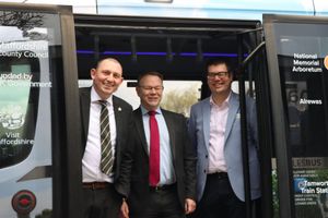 (L-R) Cllr Robert Pritchard, Cllr Phillip White and Mark Ellis, National Memorial Arboretum Lead