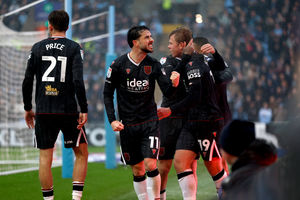 Mikey Johnston impressed in setting up Albion's two goals at Coventry but withdrawn for tactical reasons at half-time. (Photo by Adam Fradgley/West Bromwich Albion FC via Getty Images)
