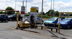 The car park outside his shop