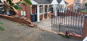 The car had gone through one wall and smashed into the house next door