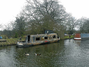 Supporting image for story: Canal boat burned out after an electrical fault
