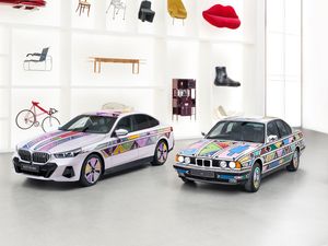 Supporting image for story: BMW continues ‘art car’ story with colour-changing i5