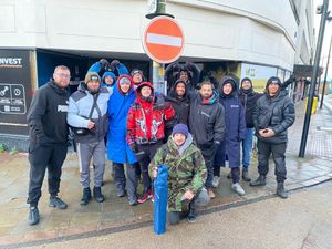 The group in Wolverhampton city centre