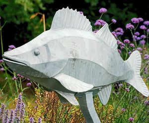 Fish sculpture in Newport
