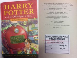 Supporting image for story: Harry Potter book bought for £1 near Stafford sells for £28k