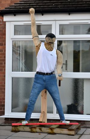 Famous people such as Freddie Mercury made an appearance during the scarecrow competition