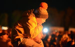 The glow of the bonfire