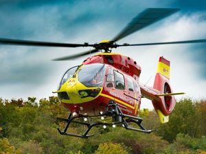 Supporting image for story: Seriously injured cyclist airlifted to hospital after falling off bike on Long Mynd