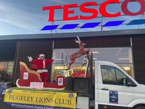 Santa outside Tesco